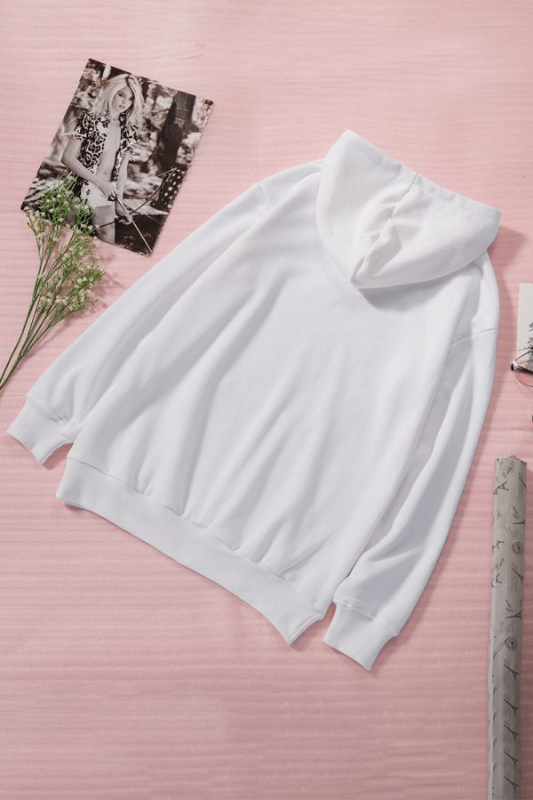 Dropped Shoulder Kangaroo Pocket Hoodie - Image 11