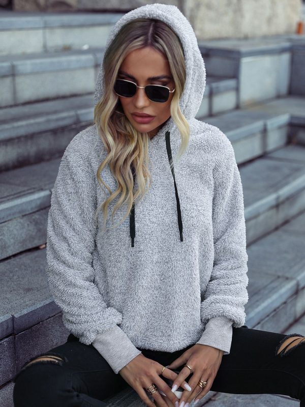 Drawstring Teddy Hoodie - Image 2