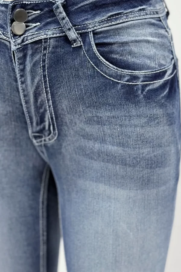 Star Embroidered Bootcut Jeans - Image 4