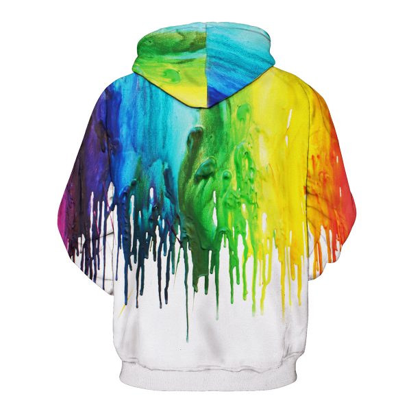 Full Size Printed Drawstring Hoodie with Pockets - Image 4
