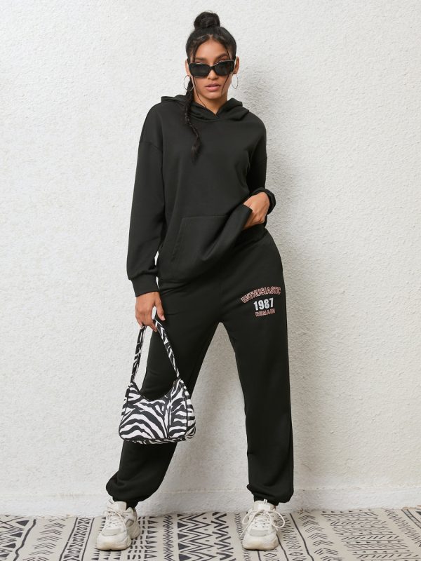 Graphic Hoodie and Sweatpants Set - Image 2