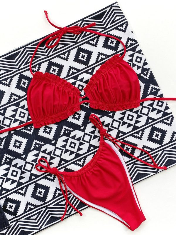 Frill Trill Halter Neck Bikini Set - Image 12