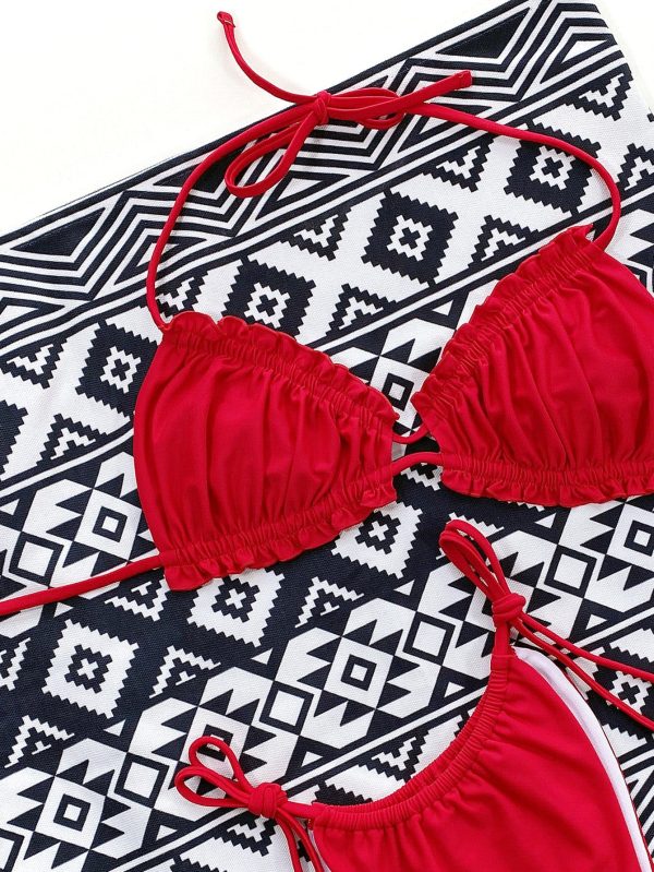 Frill Trill Halter Neck Bikini Set - Image 13