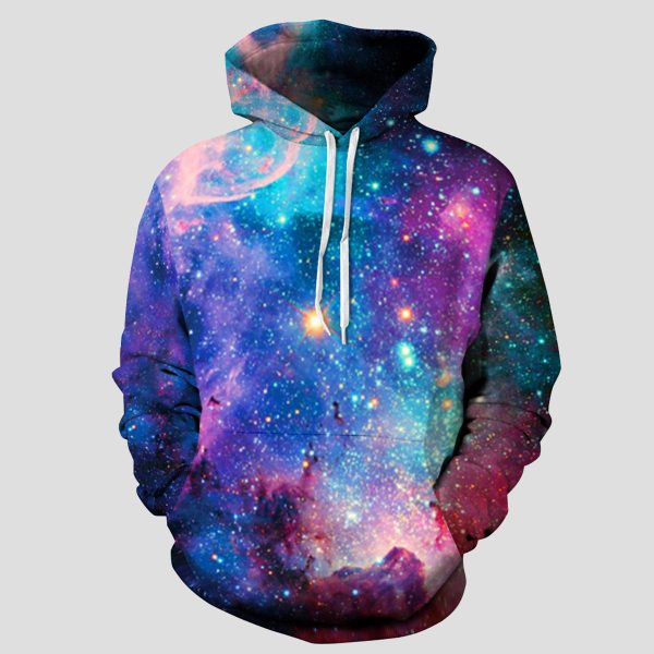 Full Size Printed Drawstring Hoodie with Pockets - Image 2