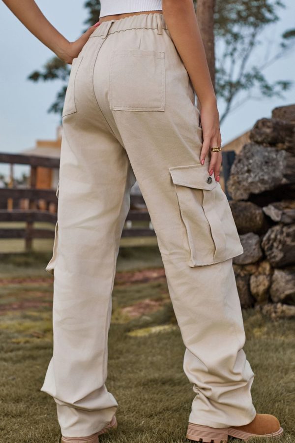 Loose Fit Long Jeans with Pockets - Image 3