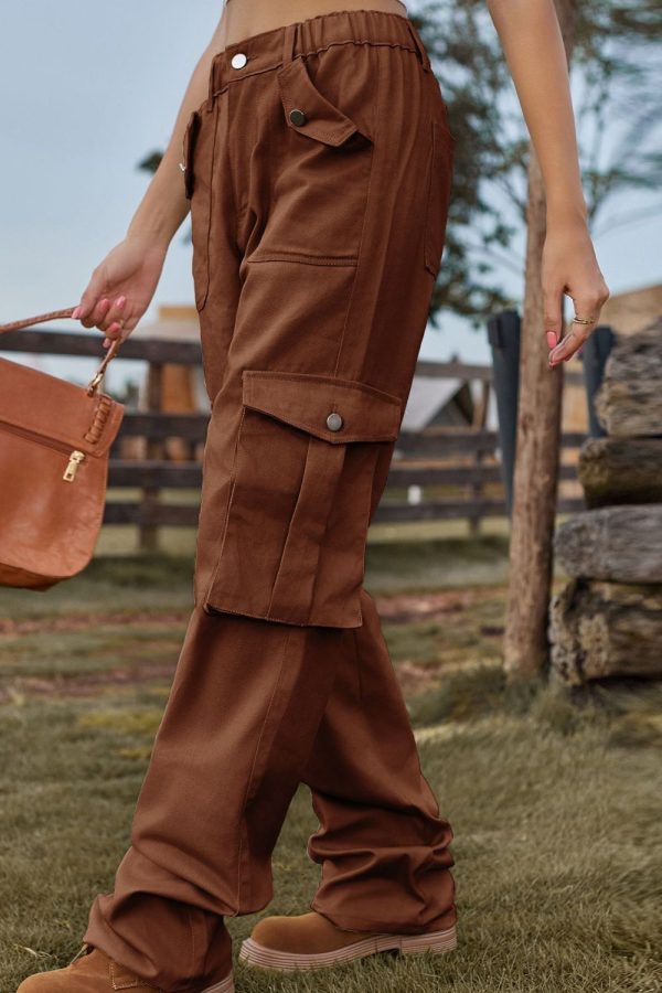 Loose Fit Long Jeans with Pockets - Image 12
