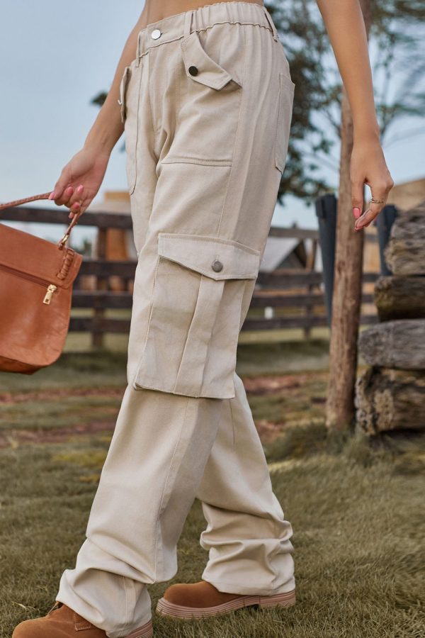 Loose Fit Long Jeans with Pockets - Image 4