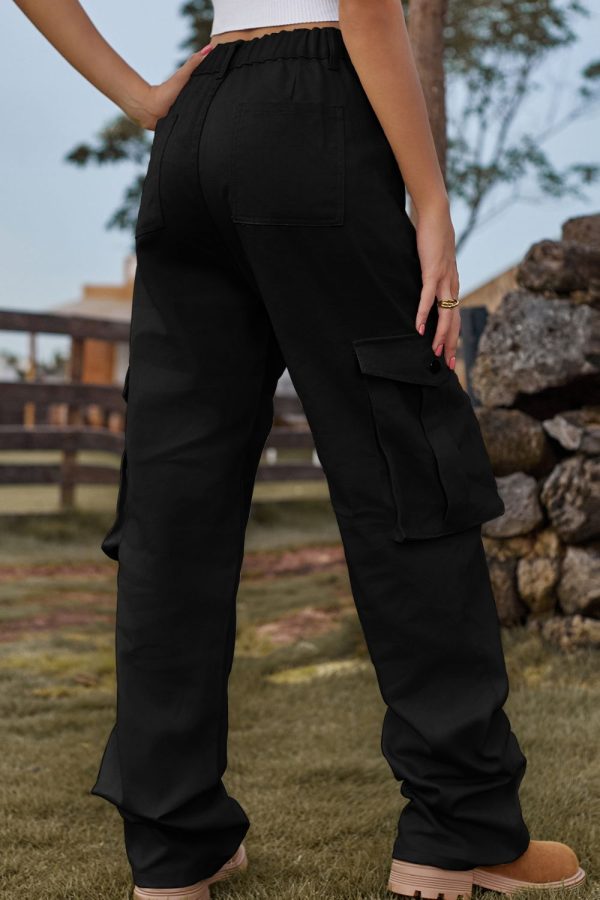 Loose Fit Long Jeans with Pockets - Image 10