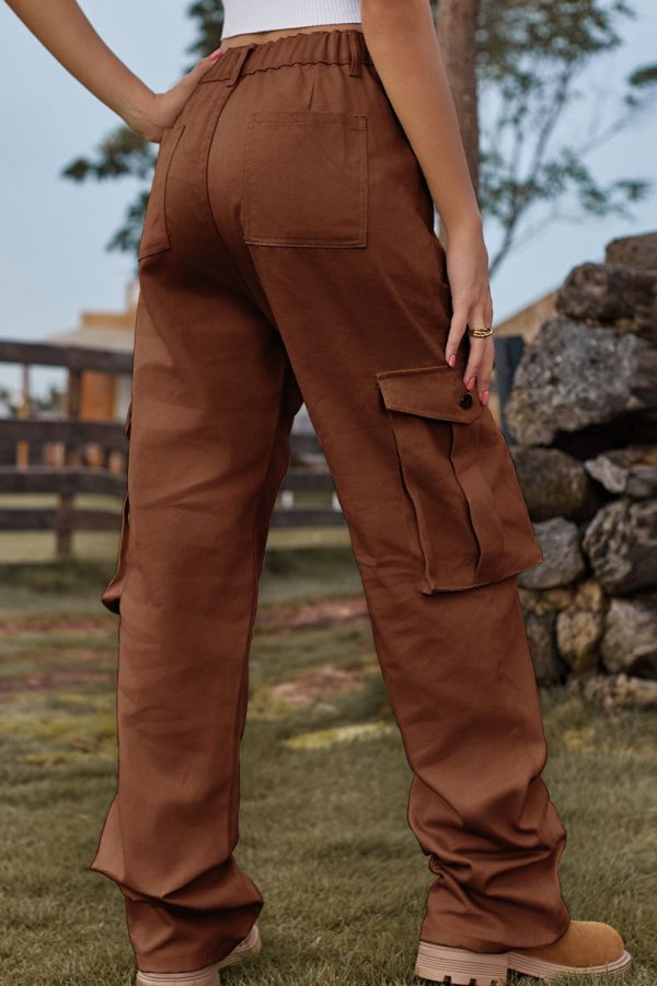 Loose Fit Long Jeans with Pockets - Image 13