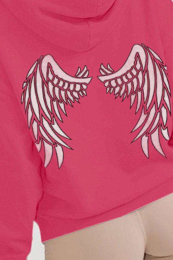 Simply Love Full Size Angel Wings Graphic Hoodie - Image 9