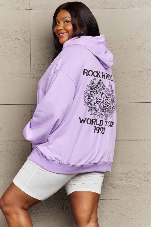 Simply Love Simply Love Full Size Leopard Slogan Graphic Hoodie - Image 5