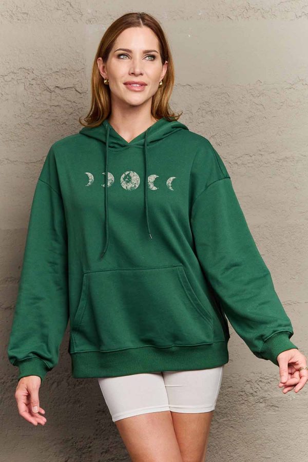 Simply Love Simply Love Full Size Dropped Shoulder Lunar Phase Graphic Hoodie - Image 5