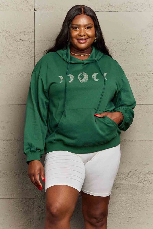 Simply Love Simply Love Full Size Dropped Shoulder Lunar Phase Graphic Hoodie - Image 3