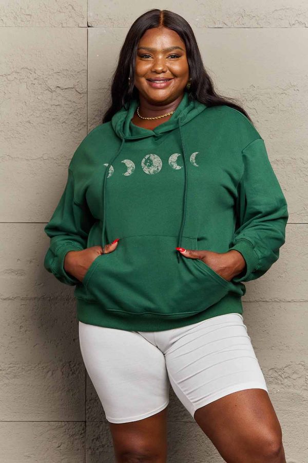 Simply Love Simply Love Full Size Dropped Shoulder Lunar Phase Graphic Hoodie - Image 2