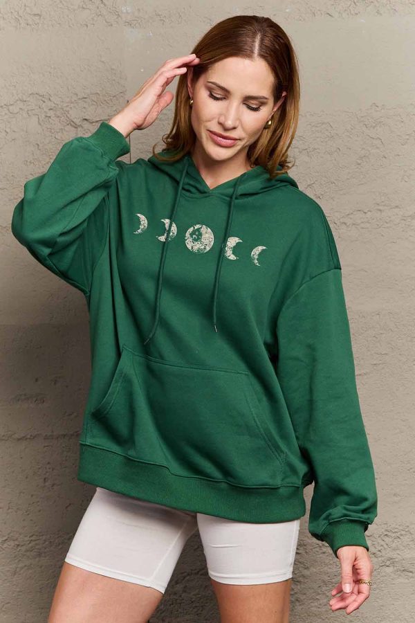 Simply Love Simply Love Full Size Dropped Shoulder Lunar Phase Graphic Hoodie - Image 6