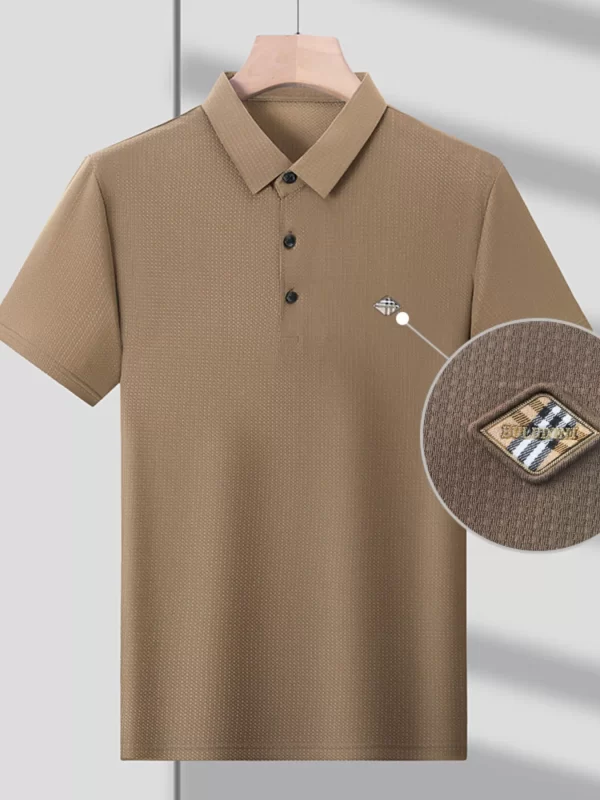 Men's Plus Size Short Sleeve Breathable Polo - Image 3