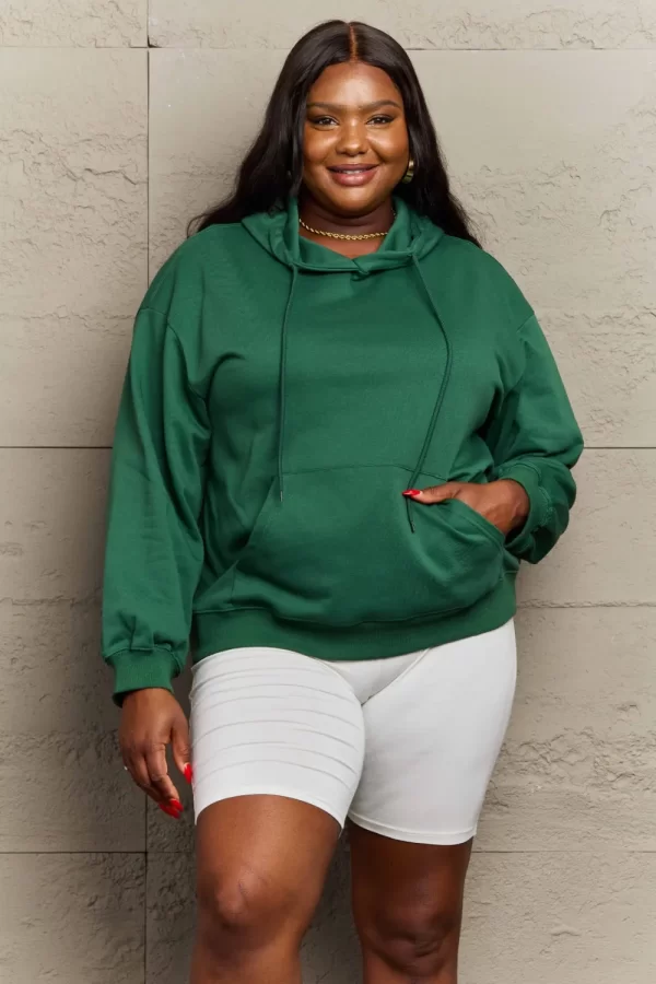 Full Size Long Sleeve Dropped Shoulder Hoodie - Image 18
