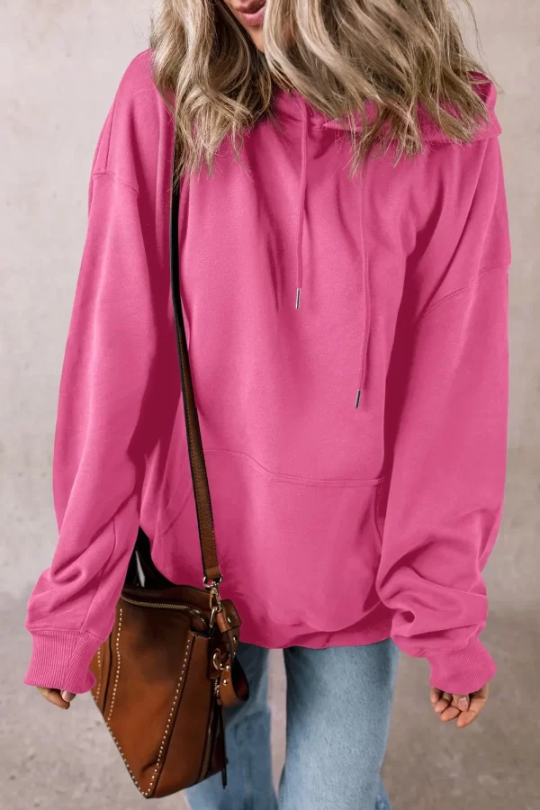 Drawstring Pocketed Long Sleeve Hoodie - Image 7