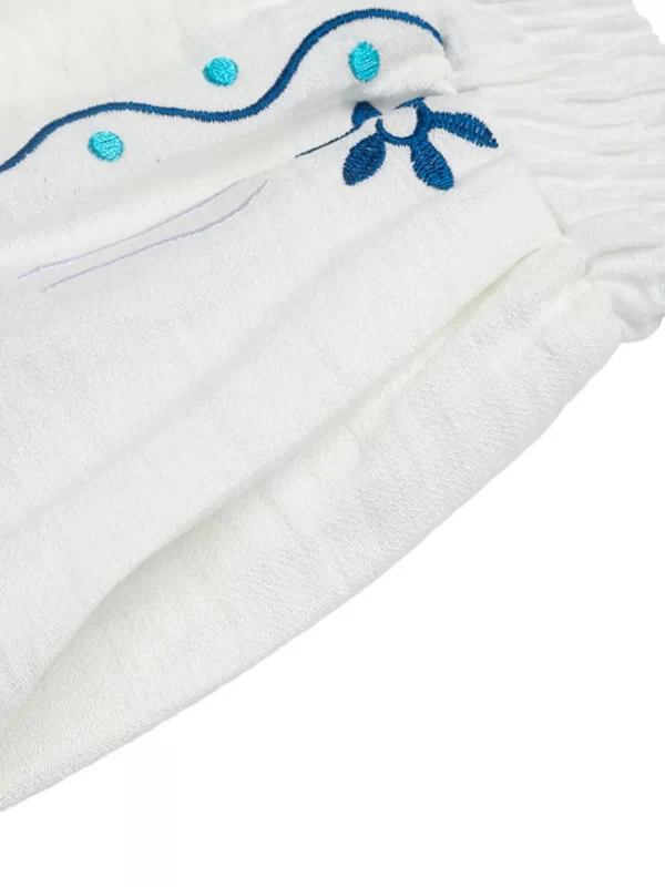 Floral Embroidered Vest and Shorts Set - Image 2