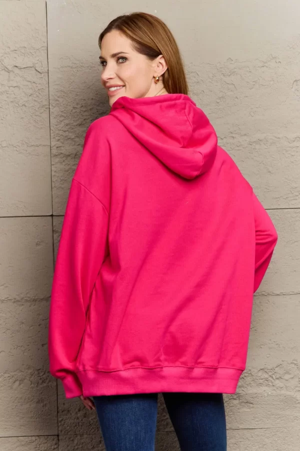 Full Size Long Sleeve Dropped Shoulder Hoodie - Image 28