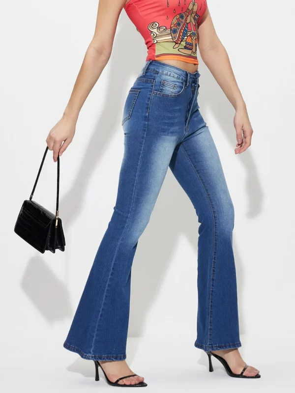 Mid-Rise Waist Bootcut Jeans - Image 6