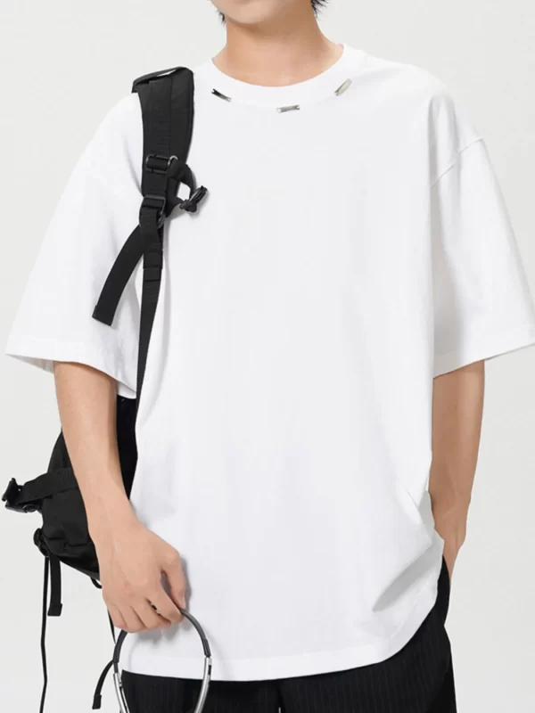 Men's Plus Size Oversized Crew Neck Short Sleeve T-Shirt - Image 4
