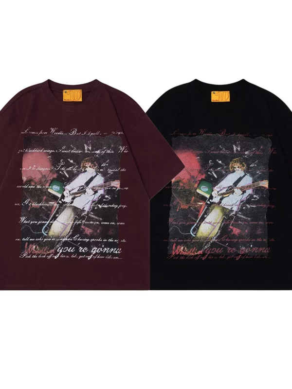 Men's Vintage Graphic Short Sleeve Oversized T-Shirt