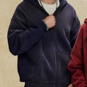 Men's Oversized Casual Zip-Up Hoodie
