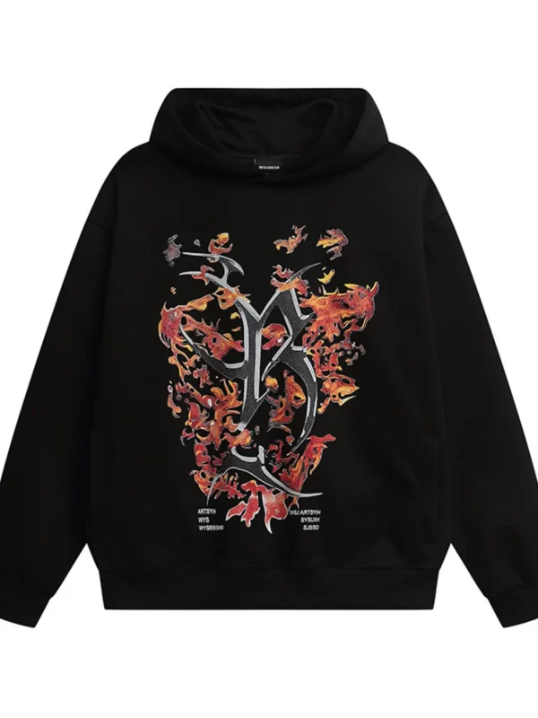 Men's Graphic Long Sleeve Oversized Hoodie