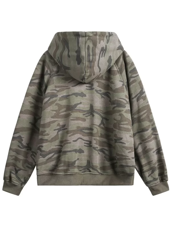 Men's Camouflage Print Zip-Up Hoodie - Image 11