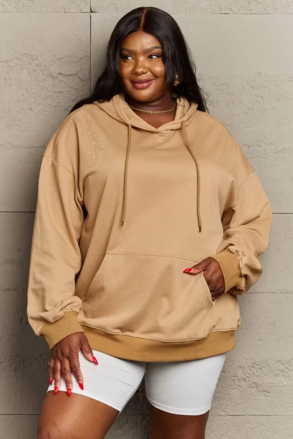 Full Size Long Sleeve Dropped Shoulder Hoodie - Image 32