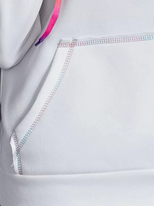 Ivy Lane Contrast Stitching Drawstring Raglan Sleeve Hoodie - Image 2