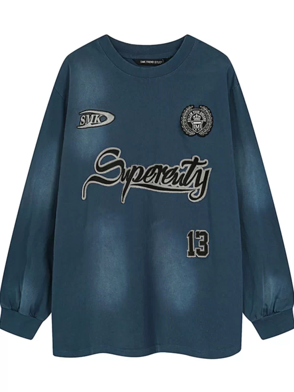 Men's Graphic Oversized Long Sleeve Sweatshirt - Image 8