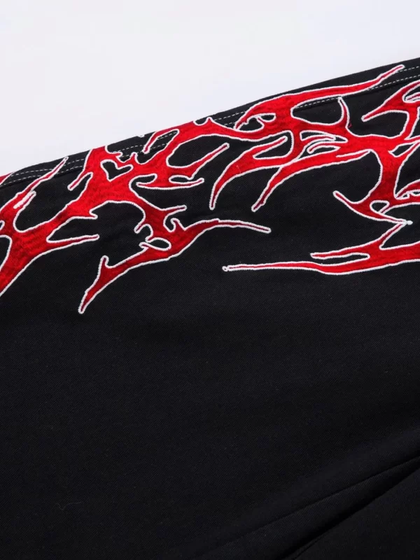 Men's Lightning Pattern Wide leg Jeans - Image 10