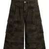 Men's Camouflage Cargo Wide Leg Shorts