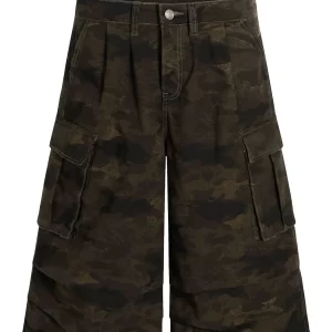 Men's Camouflage Cargo Wide Leg Shorts