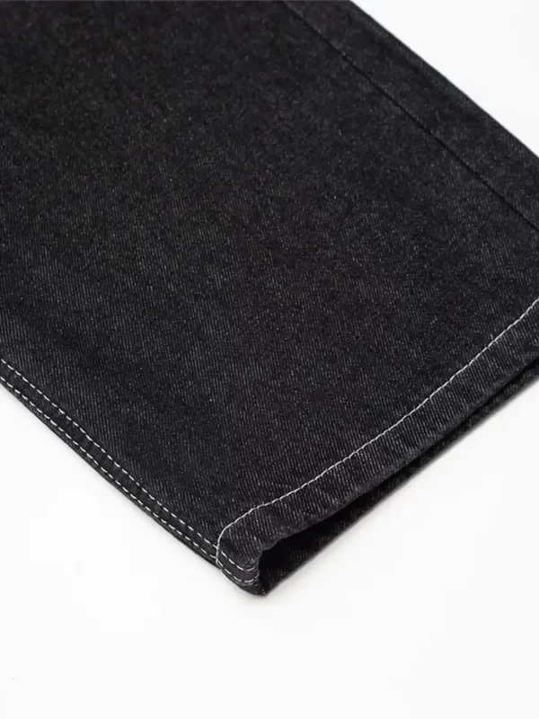 Men's Skeleton Embroidered Straight Leg Jeans - Image 7