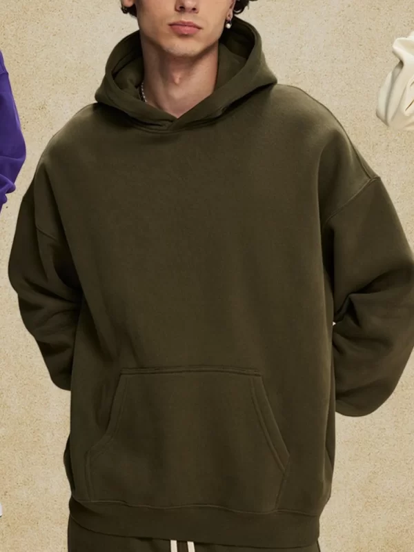 Men's Oversized Pocketed Long Sleeve Hoodie - Image 16