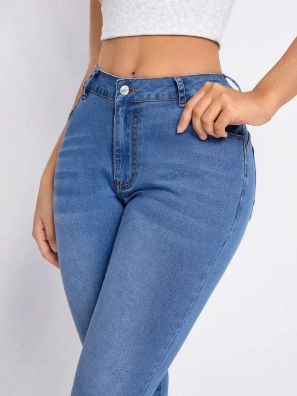 High Rise Skinny Jeans with Pockets - Image 2