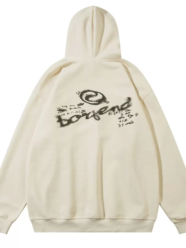Men's Graffiti Graphic Oversized Hoodie - Image 7