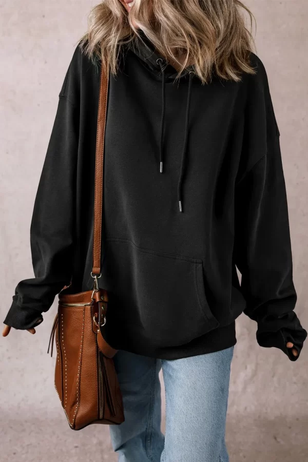 Drawstring Pocketed Long Sleeve Hoodie - Image 11