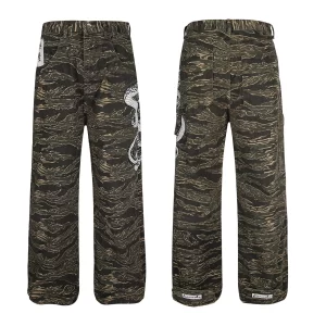 Men's Snake Camouflage Loose Fit Pants