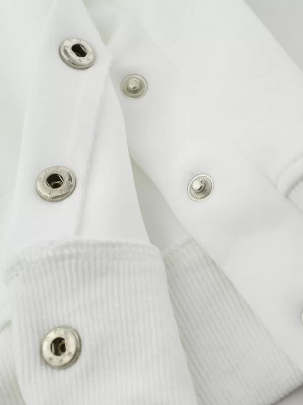 Men's Spider Graphic Oversized Hoodie with Side Button Details - Image 4