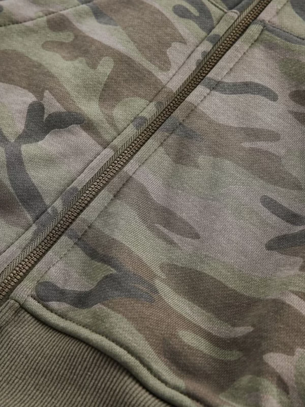 Men's Camouflage Print Zip-Up Hoodie - Image 9