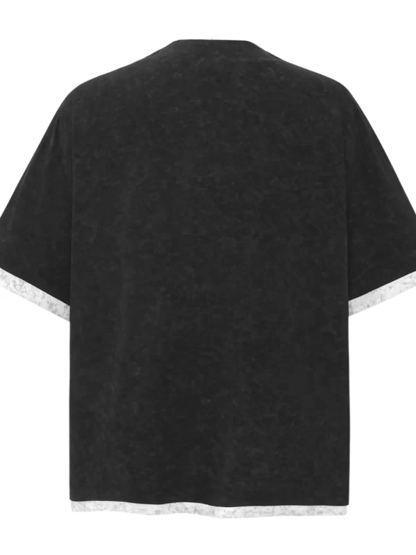Men's Letter Graphic Round Neck Short Sleeve Contrast Trim T-Shirt - Image 13