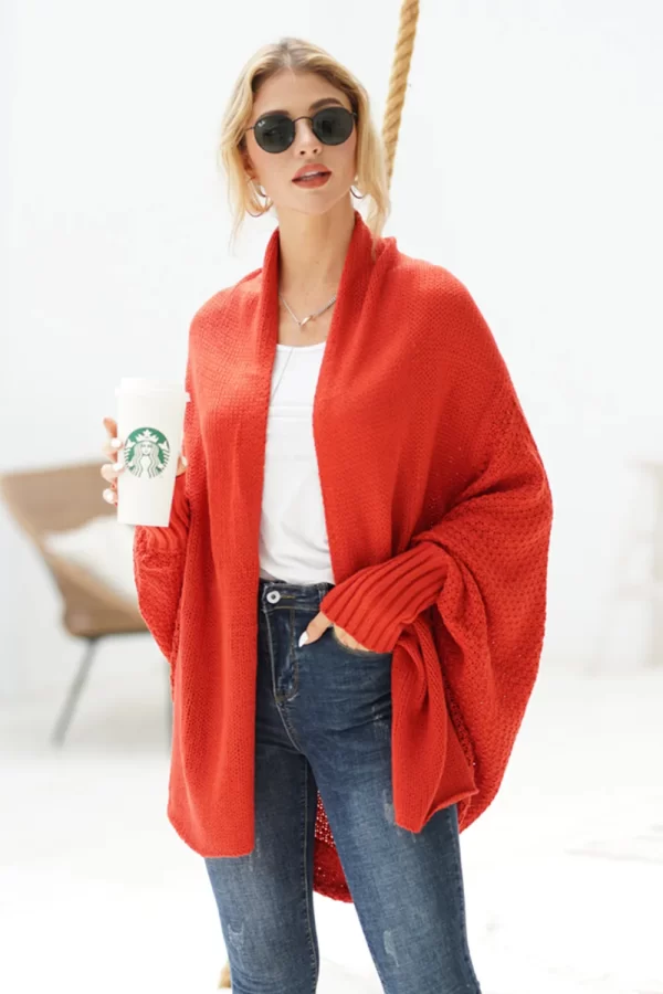 Open Front Batwing Sleeve Cardigan - Image 20