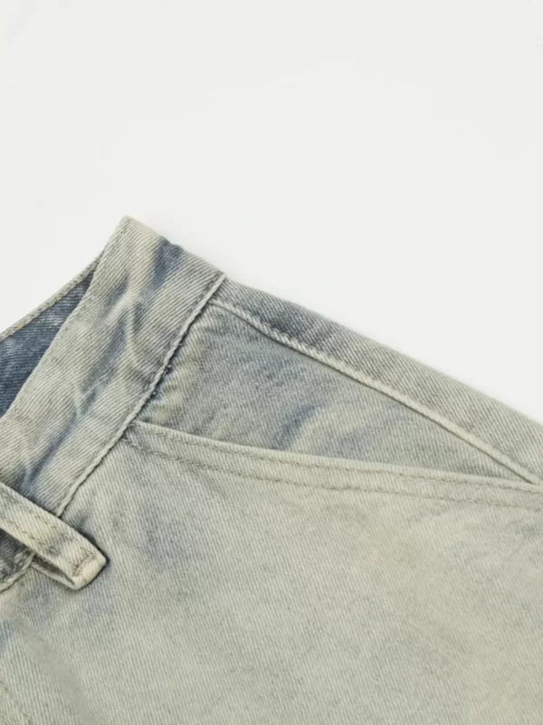 Men's Washed Multi-Pocket Straight Cargo Jeans - Image 8