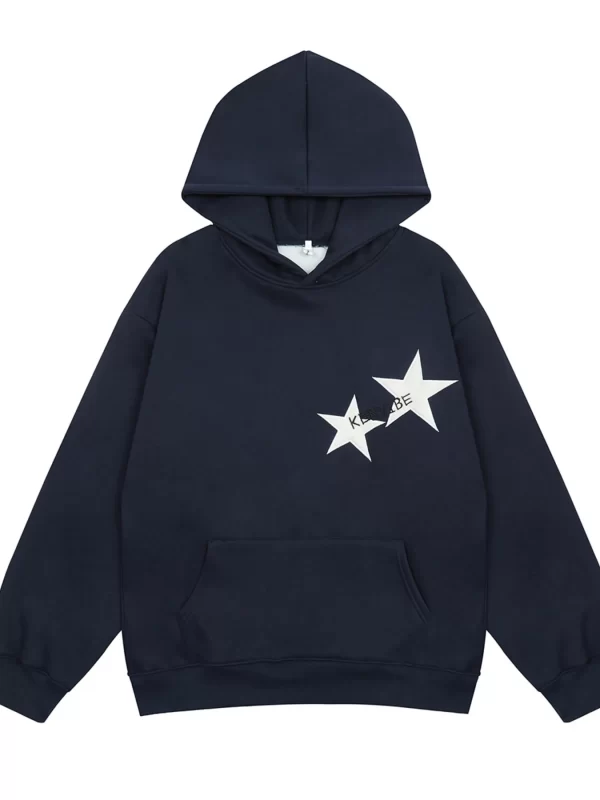 Men's Contrast Star Long Sleeve Hoodie - Image 13