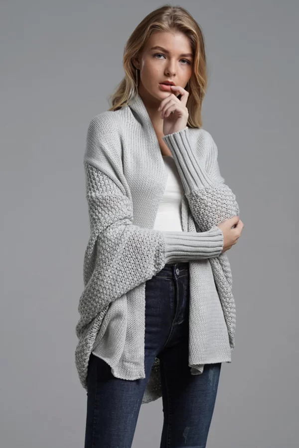 Open Front Batwing Sleeve Cardigan - Image 26