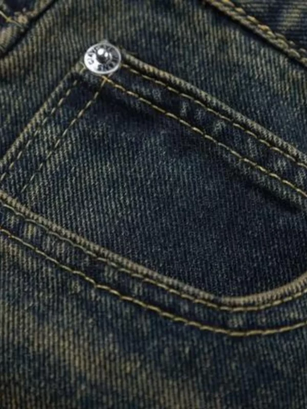 Men's Full Size Vintage Wash Bootcut Denim Jeans Plus Size - Image 3